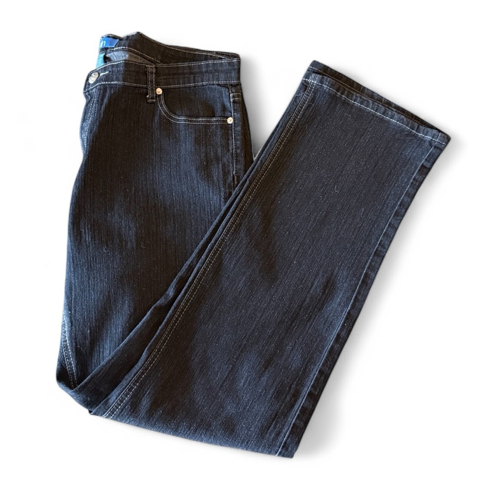 d.kin 16W Plus Size Dark Wash Denim Embroidered Bootcut Stretch Jeans